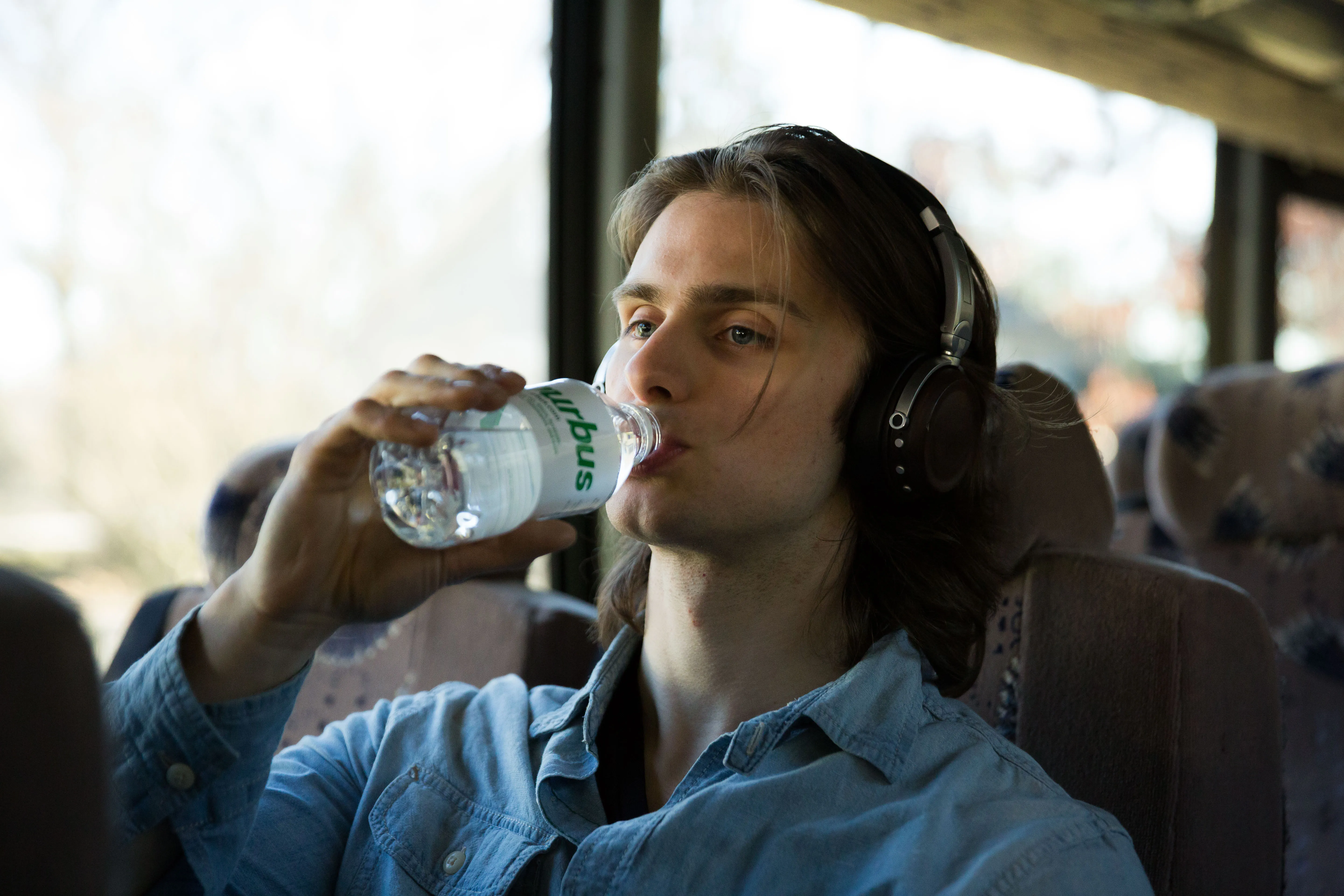 Columbia to Harrisonburg bus services _ Water bottles onboard OurBus